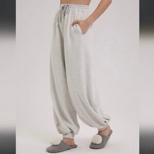 NAP Loungewear Balloon Cotton Sweatpants in heather gray XXL